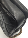 Sold-CHANEL CC Crown Calfskin Flap Bag - Black/Aged Gold Hardware