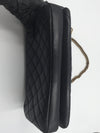 Sold-CHANEL CC Crown Calfskin Flap Bag - Black/Aged Gold Hardware