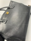 CHANEL Caviar leather Black Cerf Tote Bag with Strap