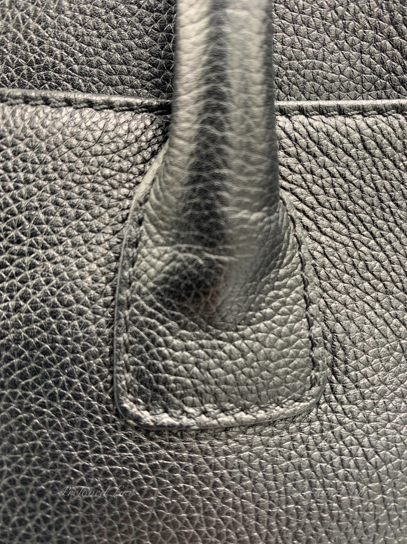 CHANEL Caviar leather Black Cerf Tote Bag with Strap