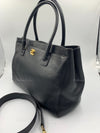 CHANEL Caviar leather Black Cerf Tote Bag with Strap