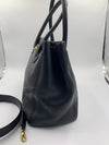 CHANEL Caviar leather Black Cerf Tote Bag with Strap