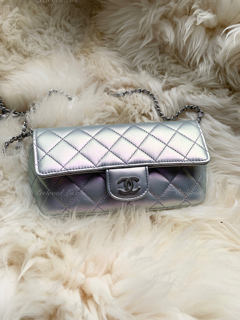 CHANEL CLASSIC FLAP BAG PINK LAMBSKIN JUMBO SILVER HARDWARE SHW / cf medium  small mini caviar baby hot, Luxury, Bags & Wallets on Carousell