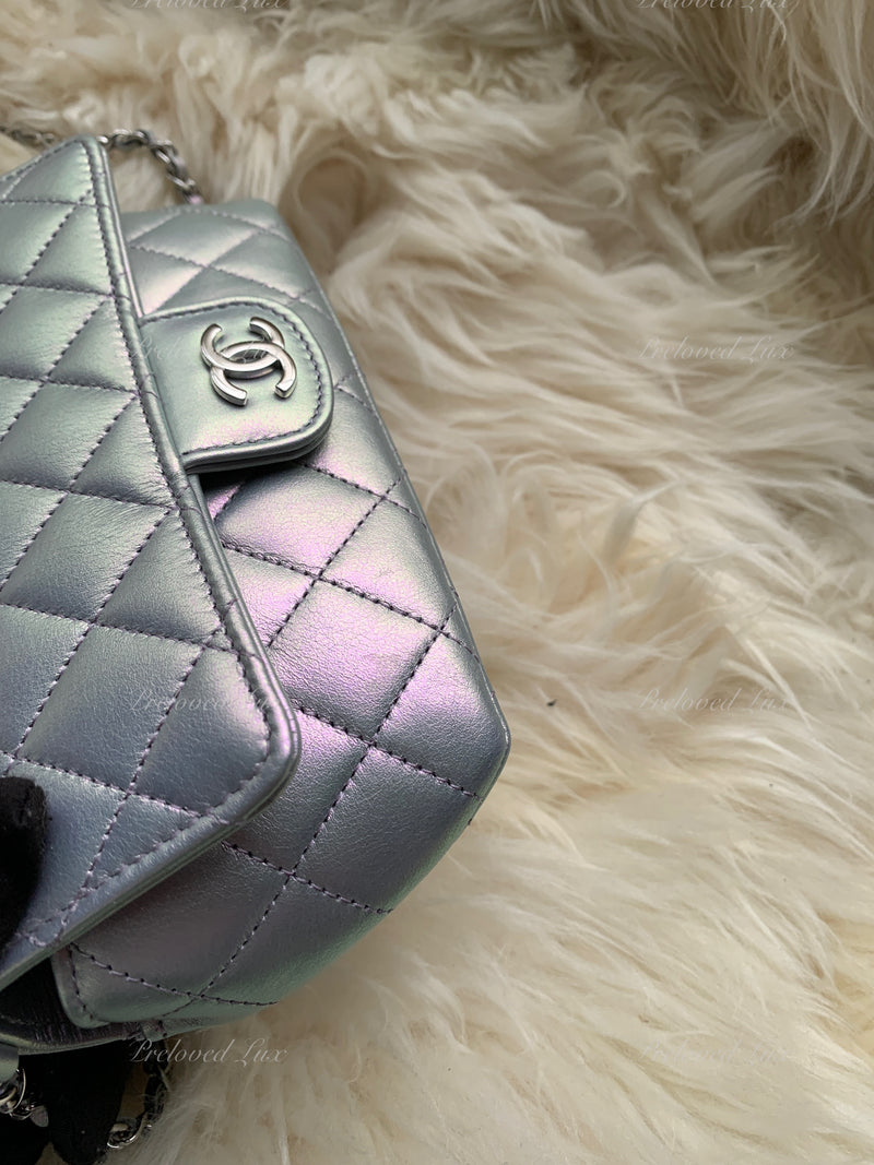 Chanel Light Pink Iridescent Calfskin Medium Boy Bag