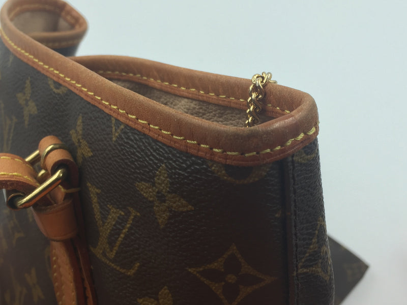 Auth LOUIS VUITTON Petit Bucket M42238 Monogram DK2008 Shoulder