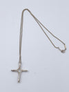 Tiffany & Co 925 Silver Elsa Peretti Large Size Infinity Cross Pendant Necklace