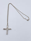 Sold-Tiffany & Co 925 Silver Elsa Peretti Large Size Infinity Cross Pendant Necklace