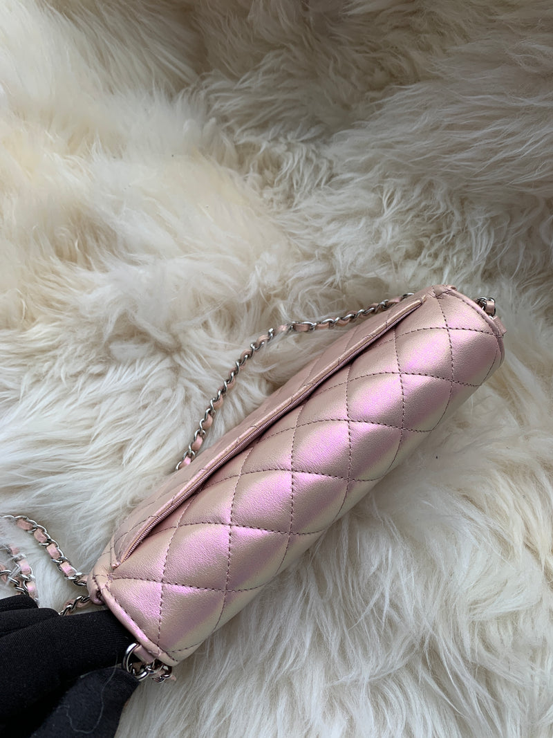 chanel fluffy pink bag