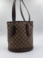 Sold-LOUIS VUITTON Damier Ebene Marais Bucket PM