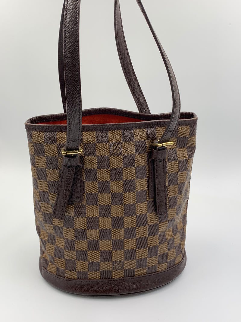 Vintage Louis Vuitton Damier Ebene Marais PM Bucket Bag SP0040