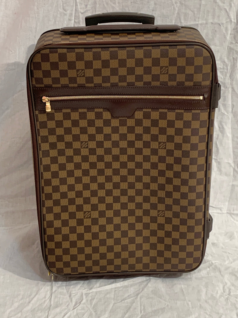 Louis Vuitton Terre Damier Geant Conquerant 55 Pegase Rolling Luggage  CarryOn 2L1117