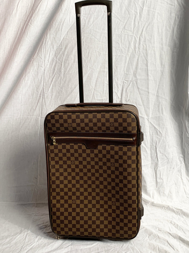 Louis Vuitton Damier Ebene Pegase 60 Rolling Luggage Trolley Suitcase  Leather ref.297980 - Joli Closet