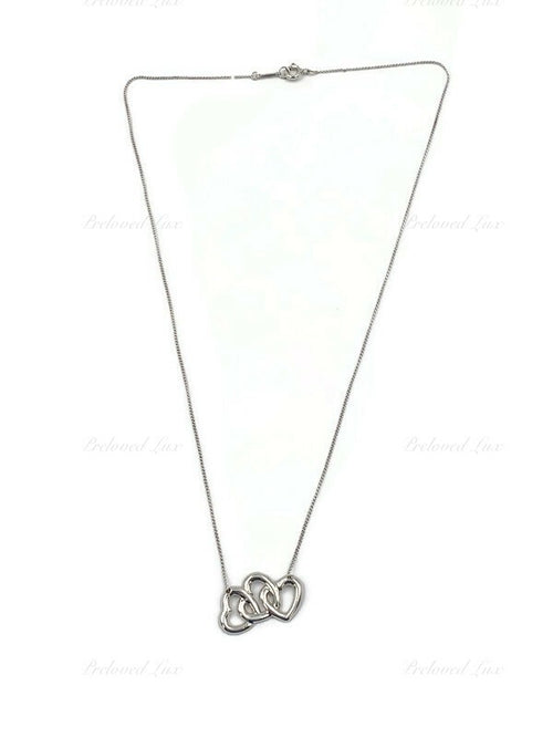 Sold-Tiffany & Co Silver 925 Triple Open Hearts Necklace