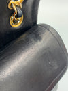 Sold-CHANEL Classic Lambskin Double Chain Double Small Flap Bag black/gold