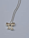 Sold-Tiffany & Co Sterling Silver 925 Bow Pendant Necklace