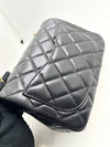 Sold-CHANEL Black Lambskin Mini Square Pearl Crush Flap Bag