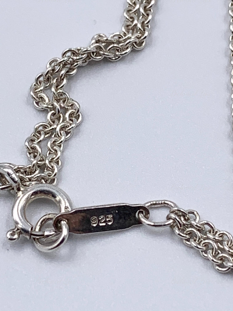 Sold-Tiffany & Co 925 Silver Infinity Pendant with Double Chain Necklace