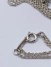 Tiffany & Co 925 Silver Infinity Pendant with Double Chain Necklace