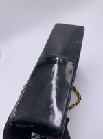 CHANEL Black Patent Leather Medium Diana Flap Crossbody Bag Gold hardware