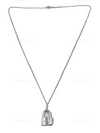 Sold-Tiffany & Co 925 Silver 1837 Lock with Necklace