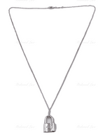 Sold-Tiffany & Co 925 Silver 1837 Lock with Necklace