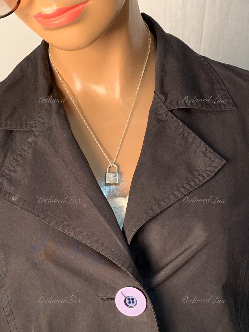 Sold-Tiffany & Co 925 Silver 1837 Lock with Necklace