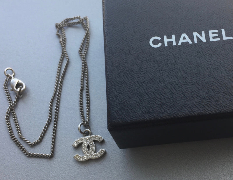 Sold - CHANEL CC Rhinestones Necklace