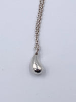 Sold-Tiffany & Co 925 Silver Elsa Peretti Tear drop Pendant Necklace