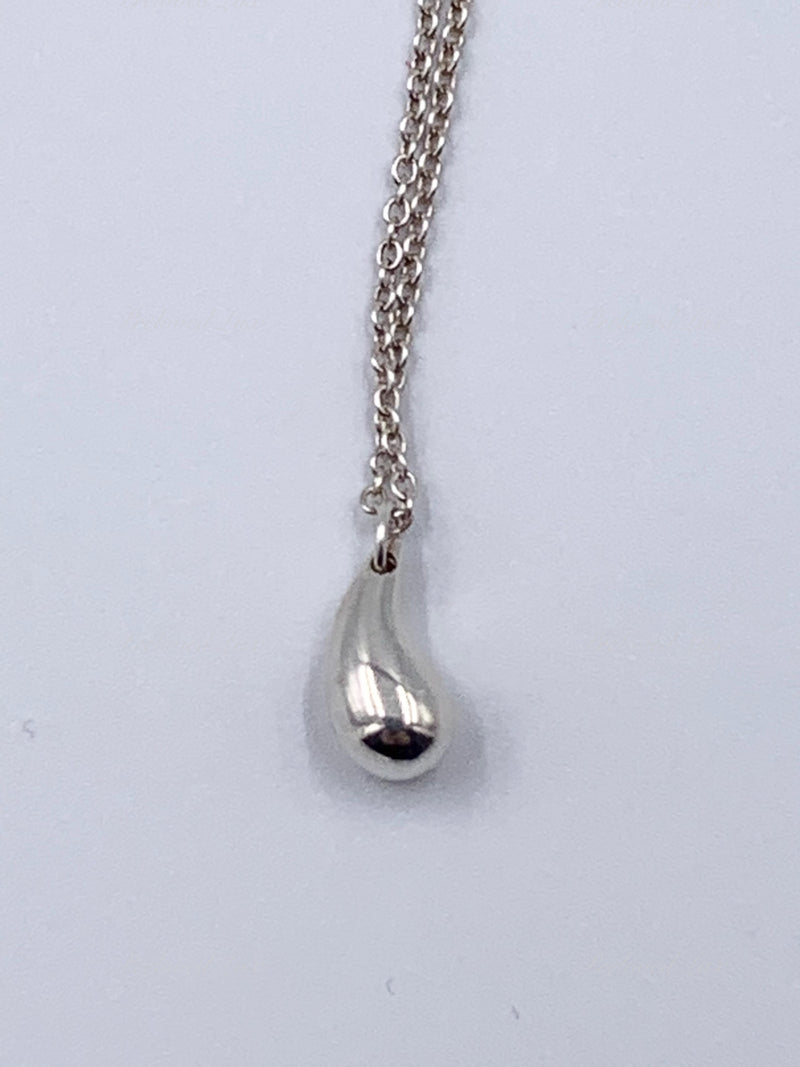 Sold-Tiffany & Co 925 Silver Elsa Peretti Tear drop Pendant Necklace