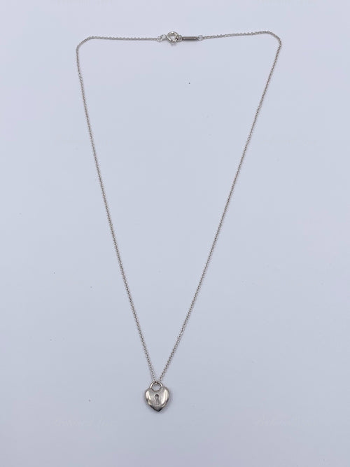 Sold-Tiffany & Co 925 Silver Lock Necklace