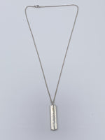 Sold-Tiffany & Co 925 Silver 1837 Bar Pendant with Necklace