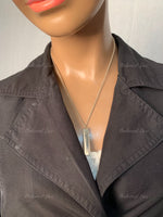 Sold-Tiffany & Co 925 Silver 1837 Bar Pendant with Necklace
