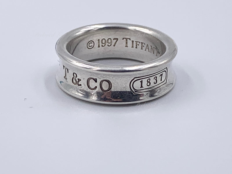Sold-Tiffany & Co 925 Silver 1837 Ring Size 6