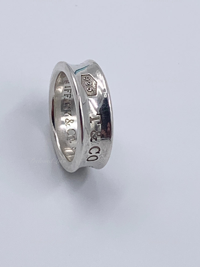Sold-Tiffany & Co 925 Silver 1837 Ring Size 6