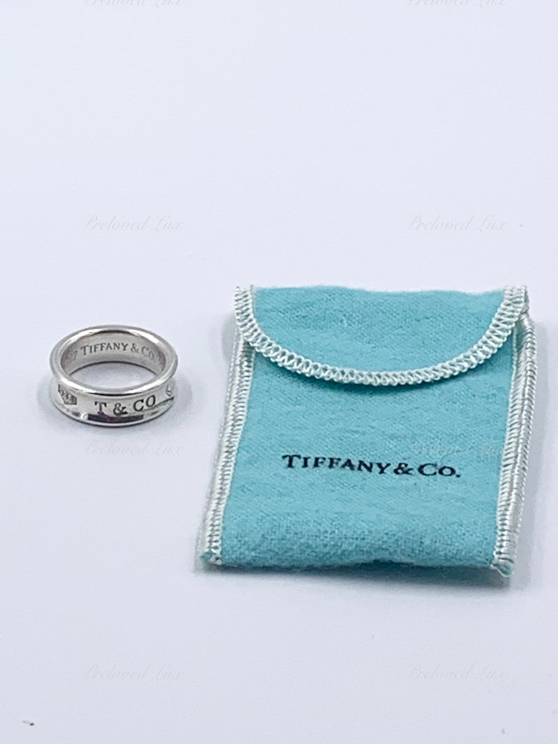 Sold-Tiffany & Co 925 Silver 1837 Ring Size 6