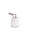 Gucci 925 Silver Dog Tag Pendant Key Chain