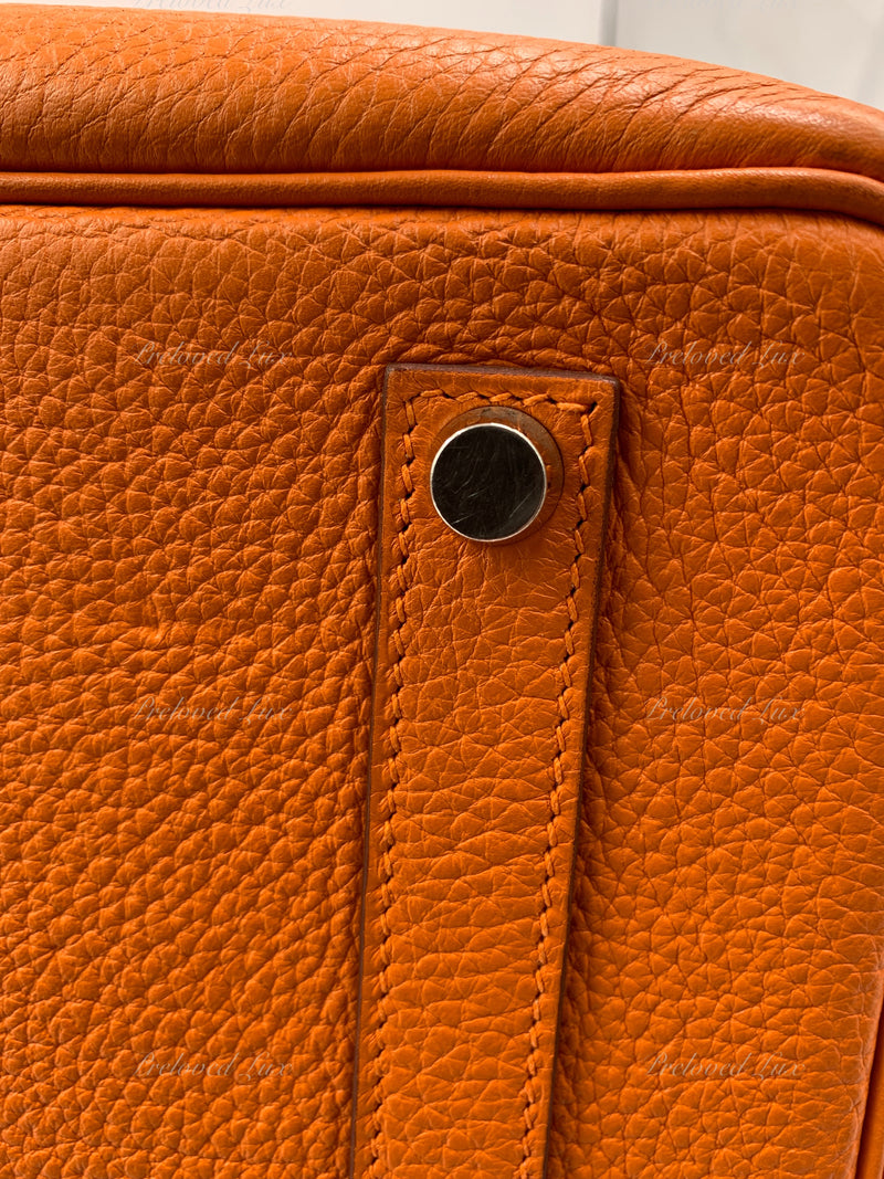Hermes Birkin 35 Orange Clemence Palladium Hardware #N - Vendome