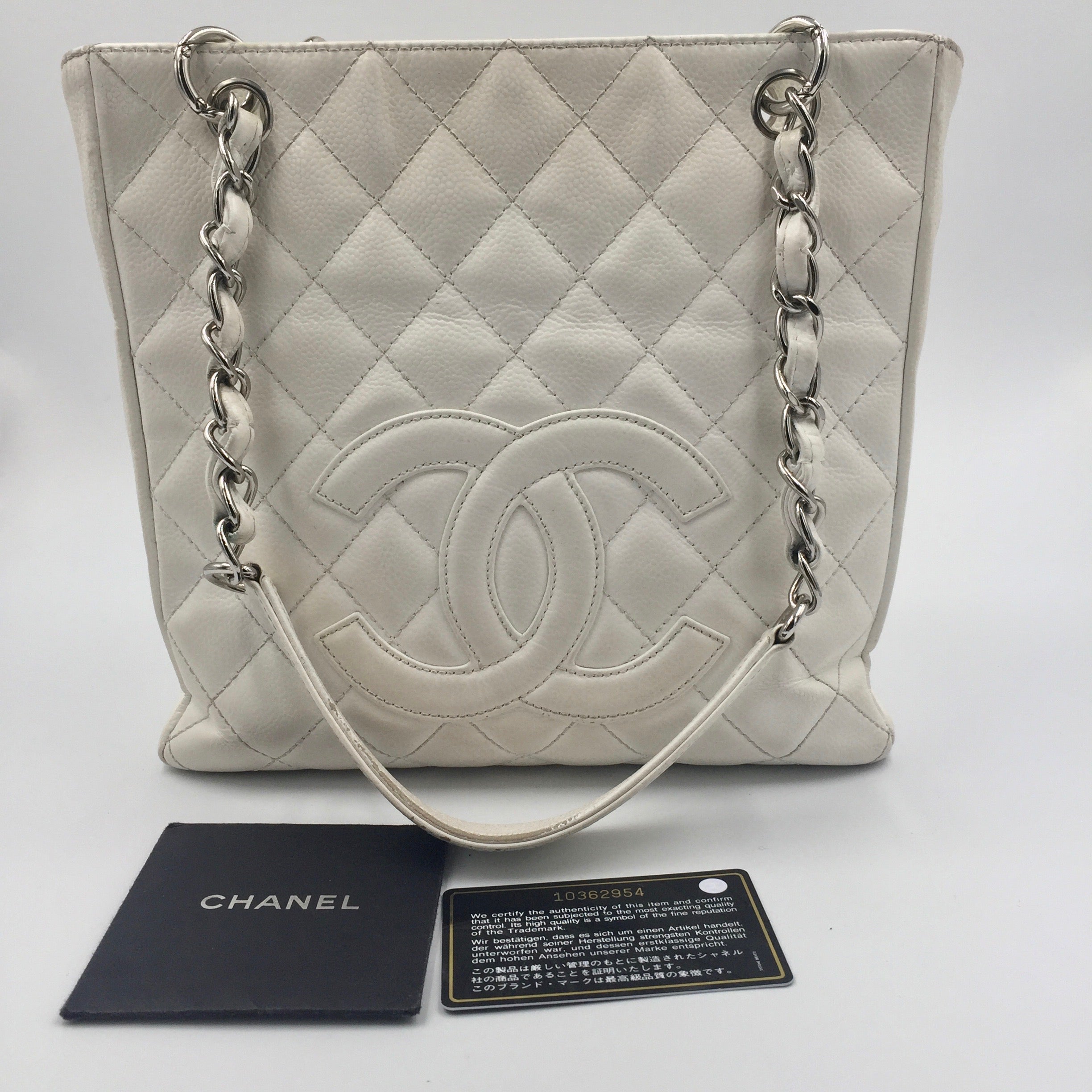 Chanel PST White Caviar Shopping Tote- Pre loved💕 – HarperHaven.Lux