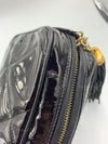 Sold-CHANEL Patent Leather Black Mini Camera Bag with Tassel