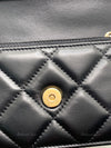 Sold-CHANEL Black Lambskin Mini Clutch Pending CC  Wallet-on-the-Chain Crossbody Bag Gold Hardware