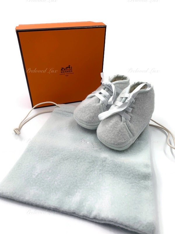 Sold-Kids - Hermes Newborn Baby First Shoes Light Blue Color