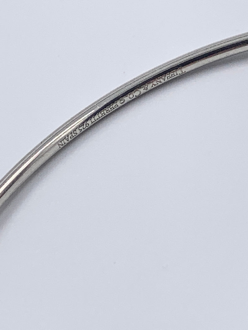 Tiffany & Co Silver 925 Elsa Peretti Double Open Heart Bangle Bracelet