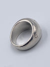 CHANEL 925 Silver Letter Alphabet Wide Ring Size 6 3/4
