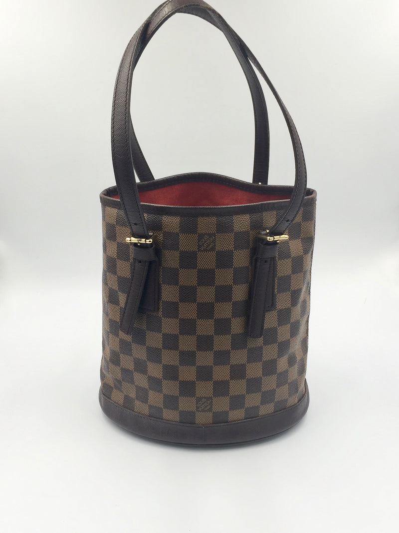 Sold-LOUIS VUITTON Damier Ebene Marais Bucket PM