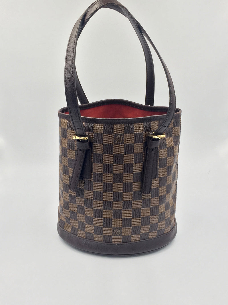 Sold-LOUIS VUITTON Damier Ebene Marais Bucket PM