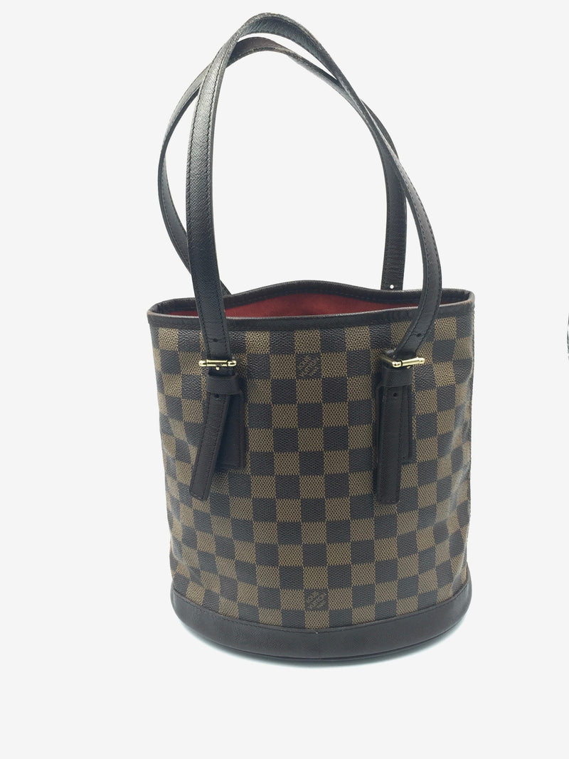 Sold-LOUIS VUITTON Damier Ebene Marais Bucket PM