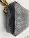 CHANEL Lambskin Black Camera Bag with Tassel