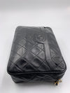 CHANEL Lambskin Black Camera Bag with Tassel