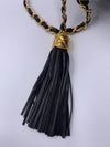 CHANEL Lambskin Black Camera Bag with Tassel