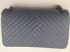 sold-CHANEL CC Lambskin Small CC Crossing Flap Blue/Silver Hardware